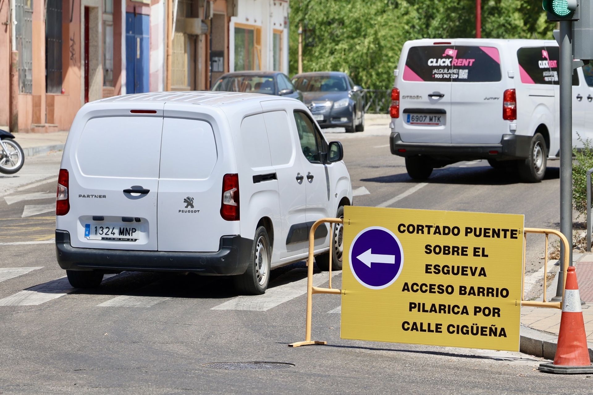 Obras en uno de los tramos de la avenida Juan Carlos I.