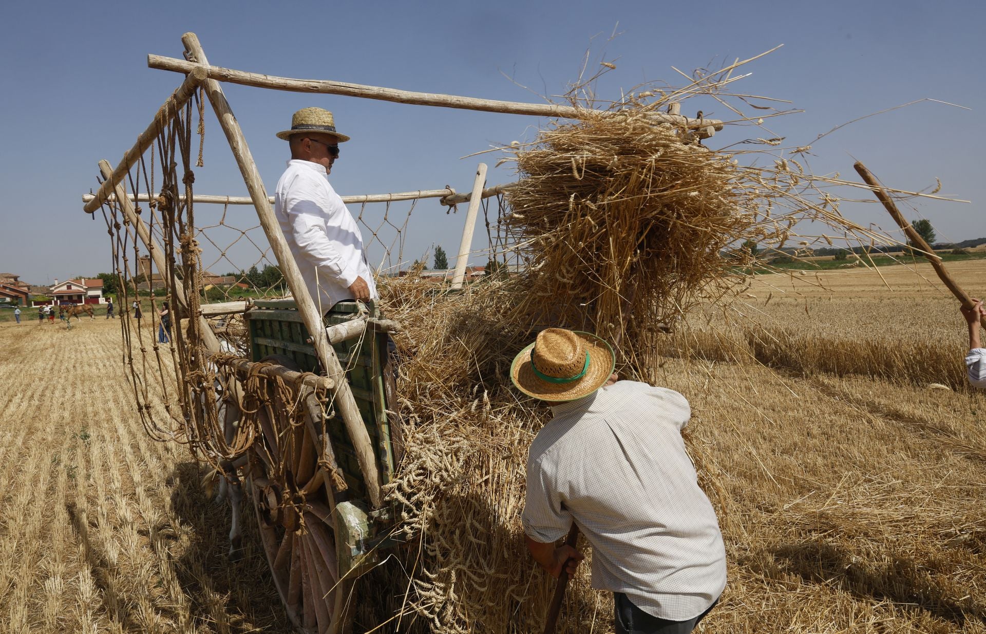 Castrillo de Villavega retrocede al pasado con la Fiesta de la Trilla