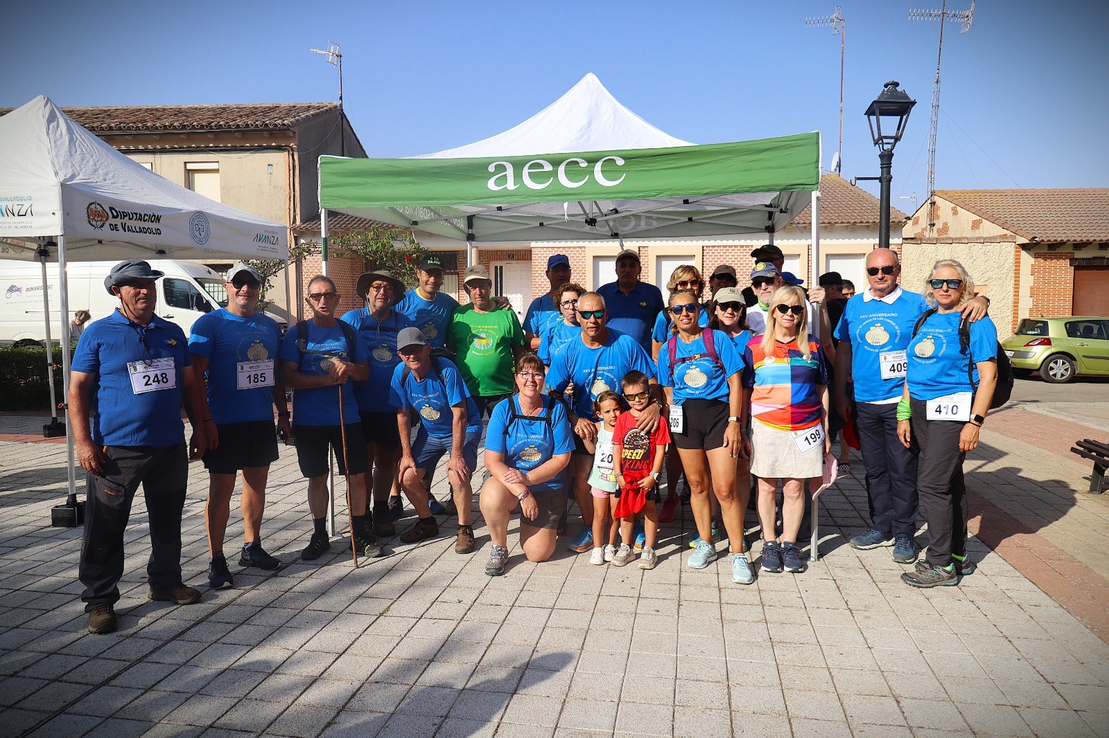 Seis pueblos de Tierra de Campos se unen en la quinta macha contra el cáncer Entre tapiales