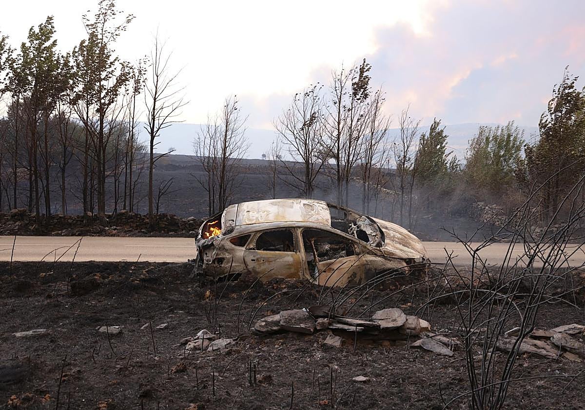 El incendio se descontrola hacia Abejera