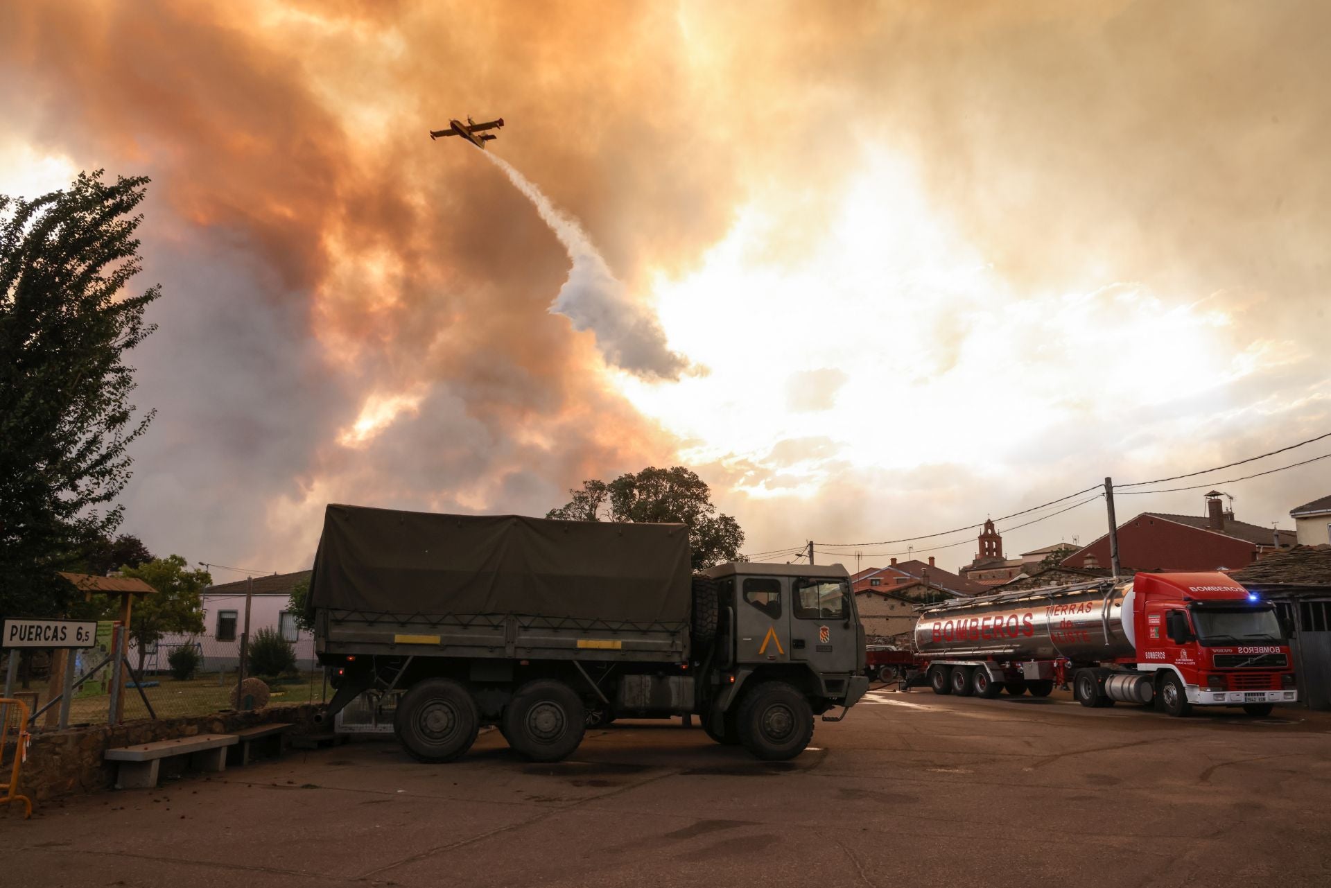 El incendio se descontrola hacia Abejera