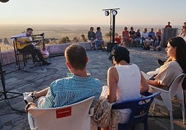 Concierto de Álvaro Rejas en el mirador de Autilla del Pino.