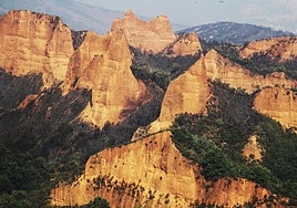 Consecuencias del incendio de Las Médulas, en León.