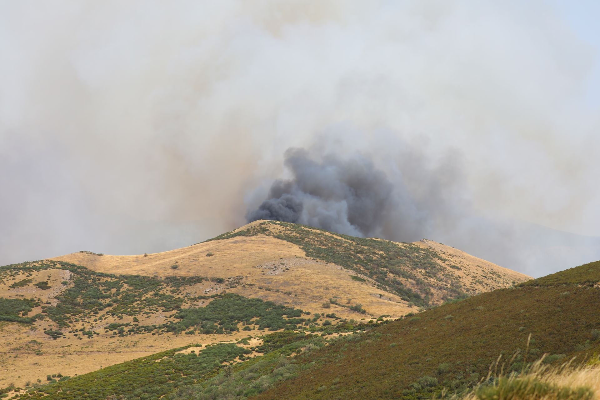 El fuego, de cerca en Peña Carazo, en la Montaña Palentina