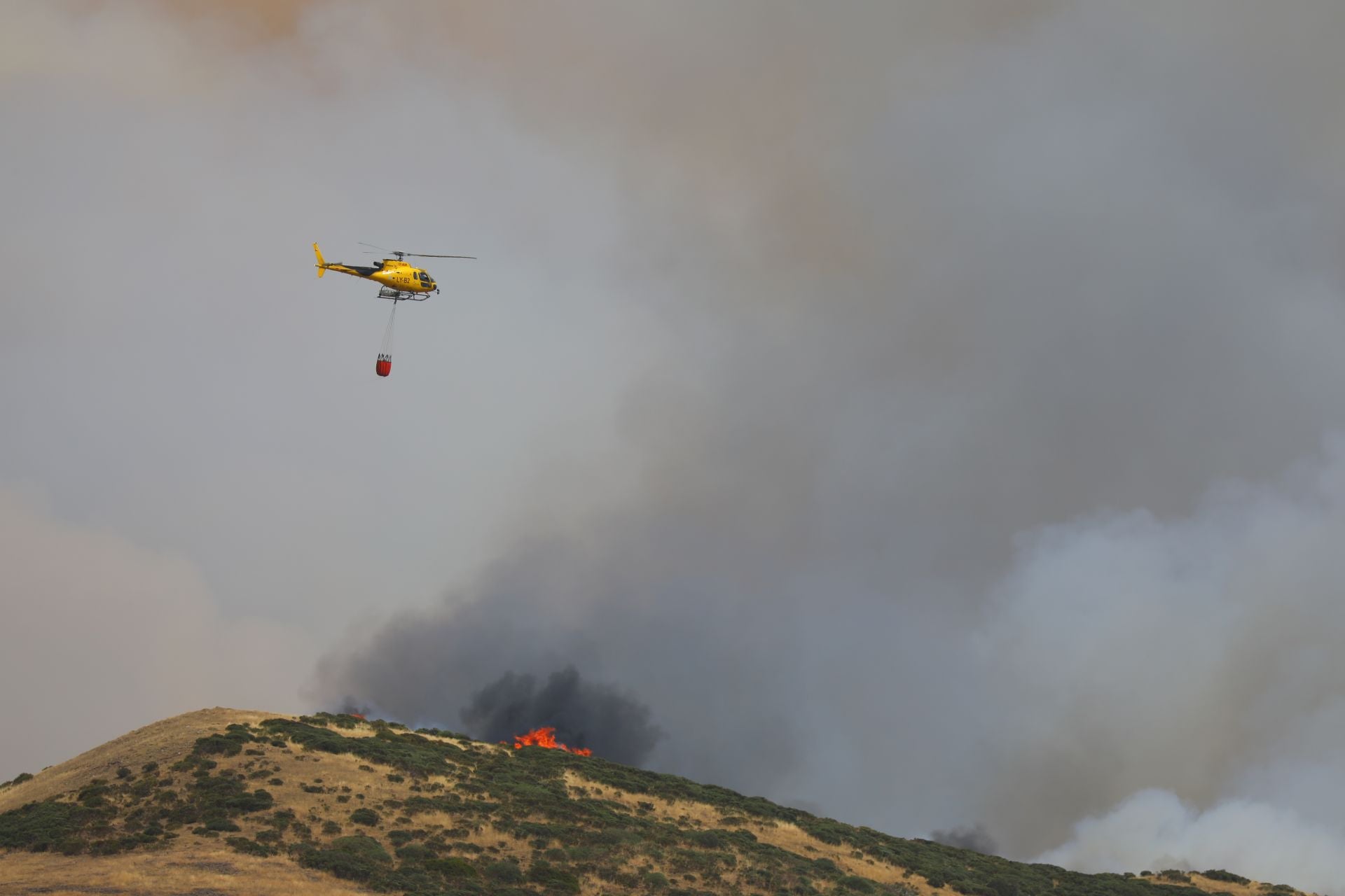 El fuego, de cerca en Peña Carazo, en la Montaña Palentina