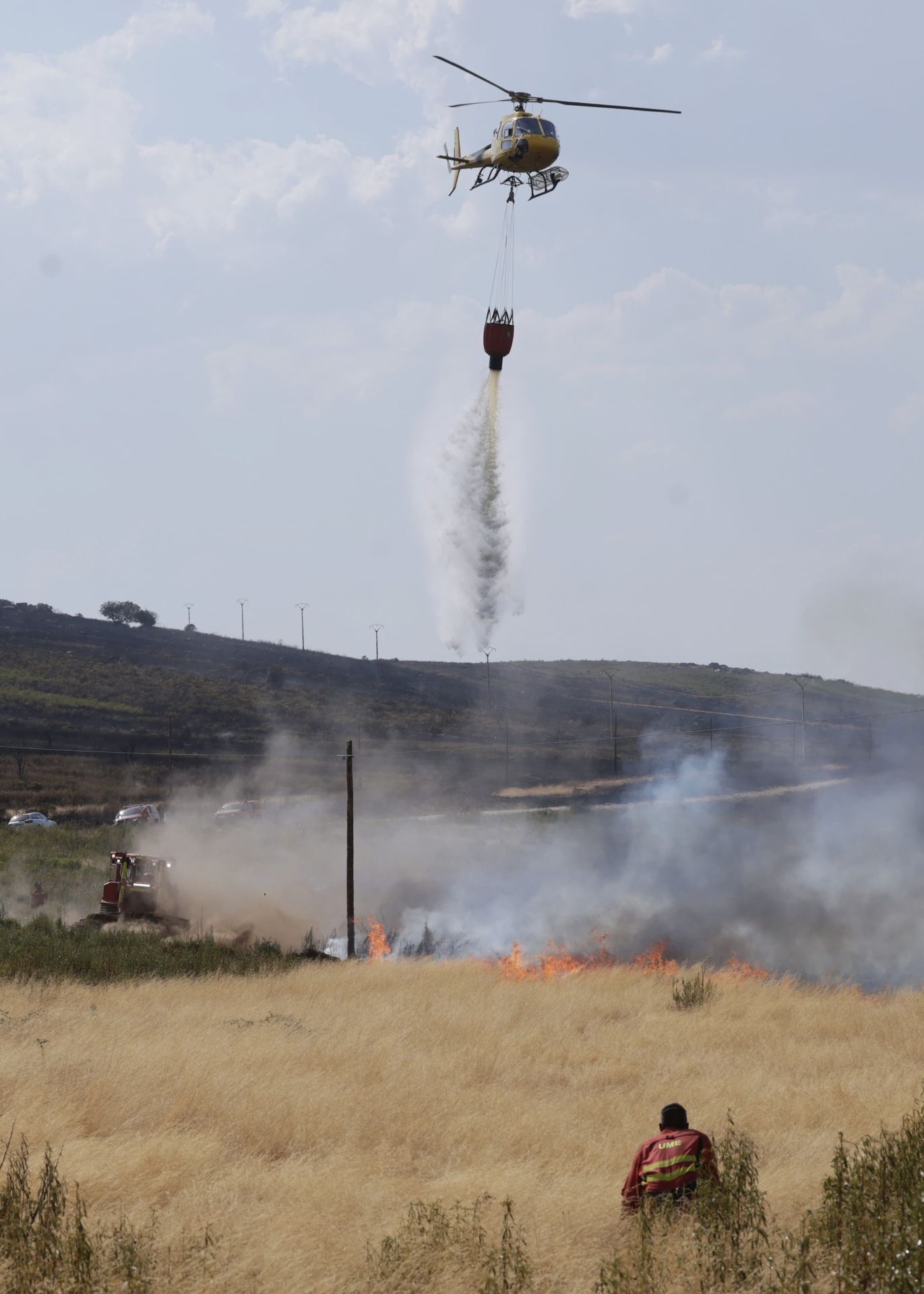 Las imágenes del incendio de Abejera de este jueves 14 de agosto