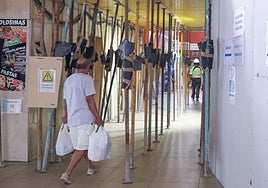 La estación de autobuses se encuentra en obras.