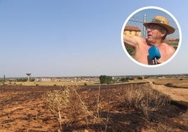 Jiménez de Jamuz, en el horizonte, rodeada por las lenguas de fuego que avanzaron hacia sus casas.