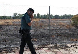 El incendio de Santovenia en días anteriores.