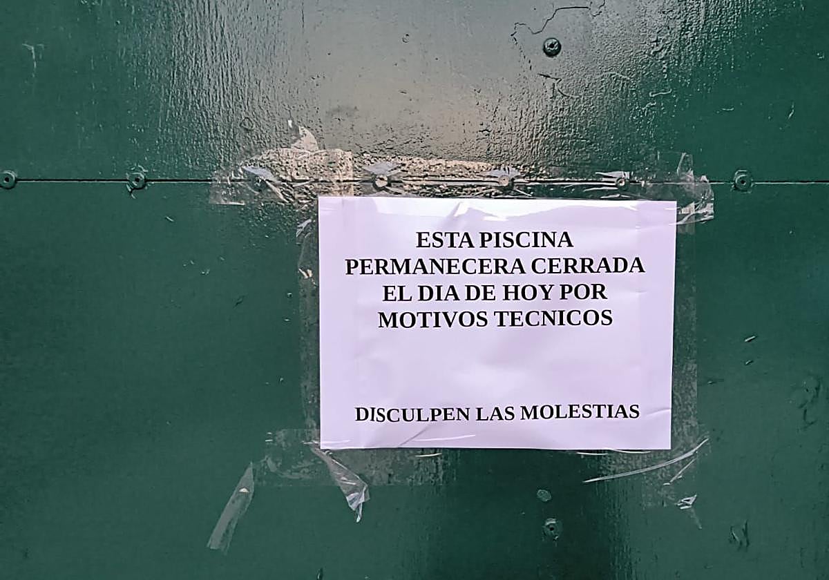 Cartel colocado esta semana en Guardo por otro problema.