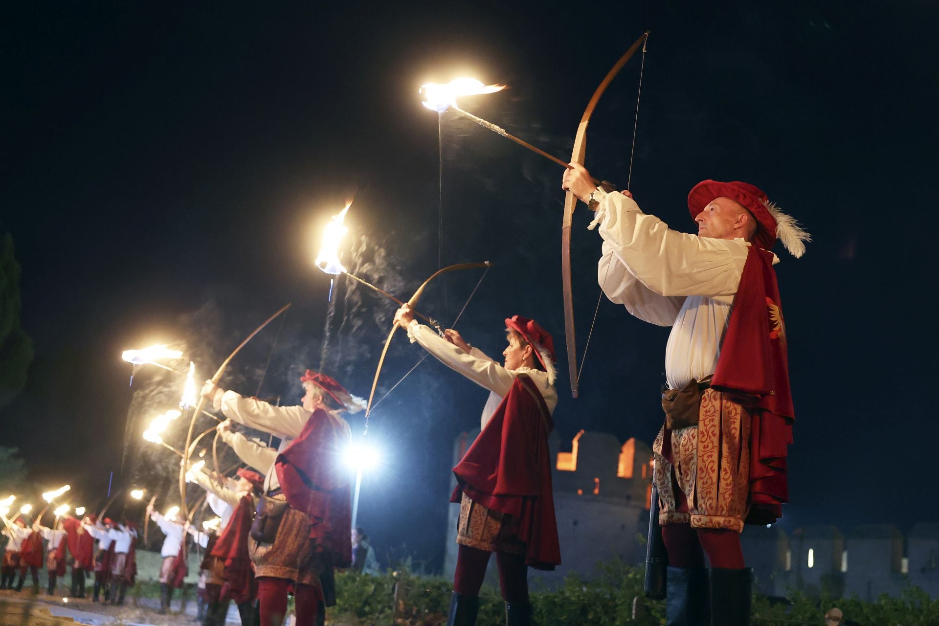 Recreación de la quema de Medina del Campo en la Semana Renacentista
