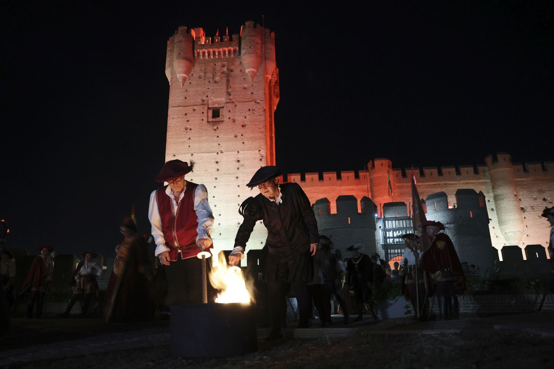 Recreación de la quema de Medina del Campo en la Semana Renacentista