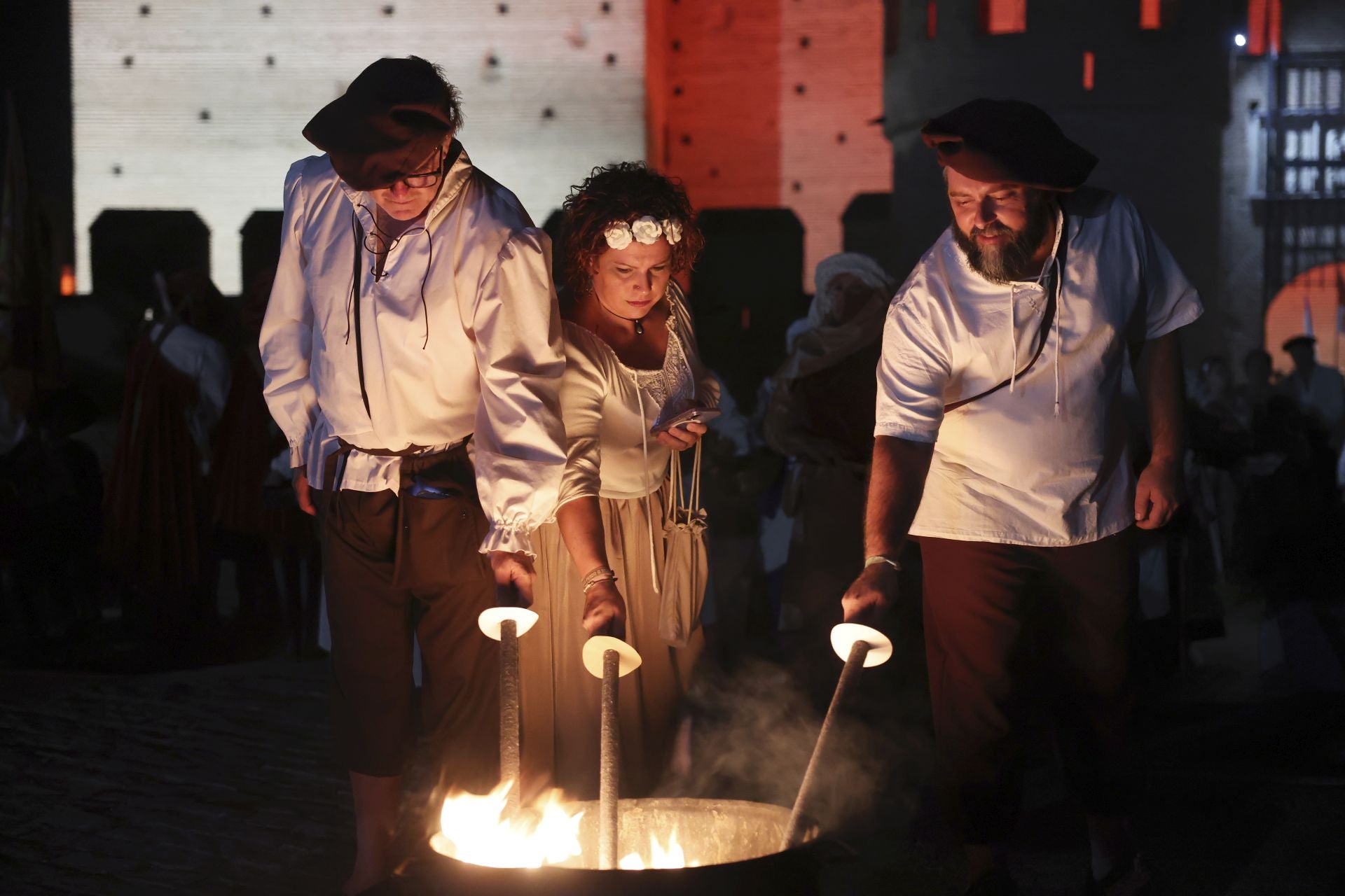 Recreación de la quema de Medina del Campo en la Semana Renacentista