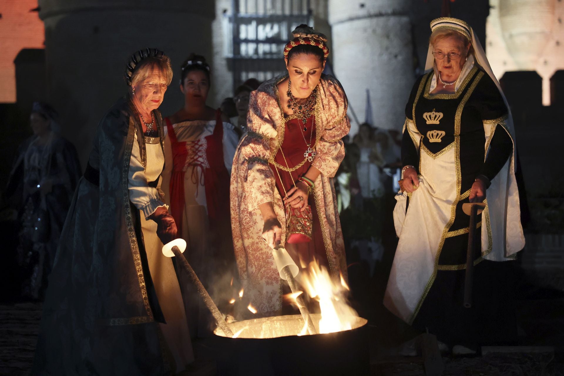 Recreación de la quema de Medina del Campo en la Semana Renacentista