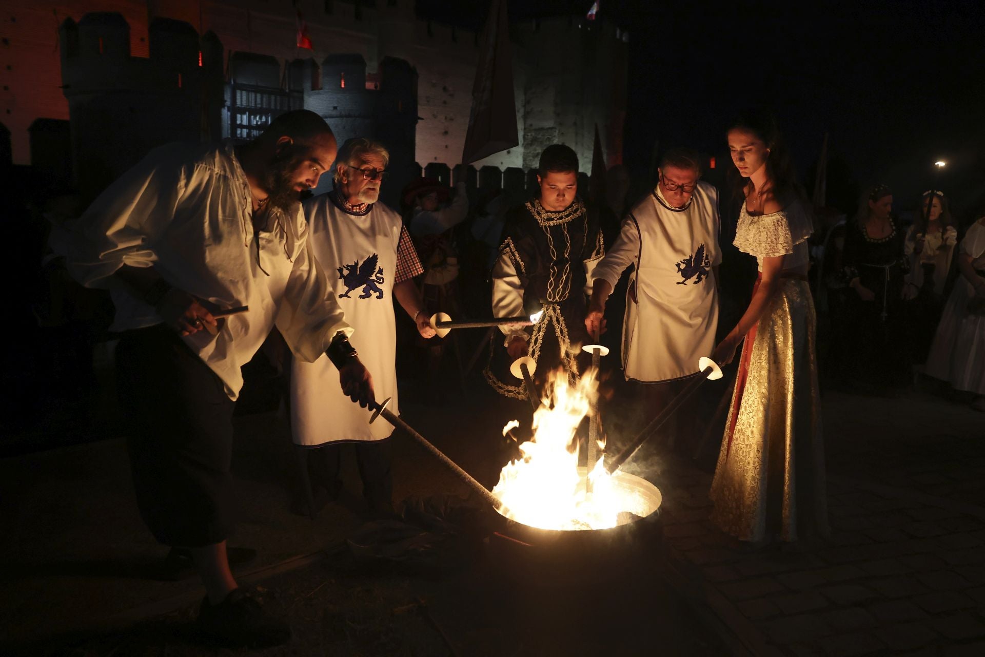 Recreación de la quema de Medina del Campo en la Semana Renacentista