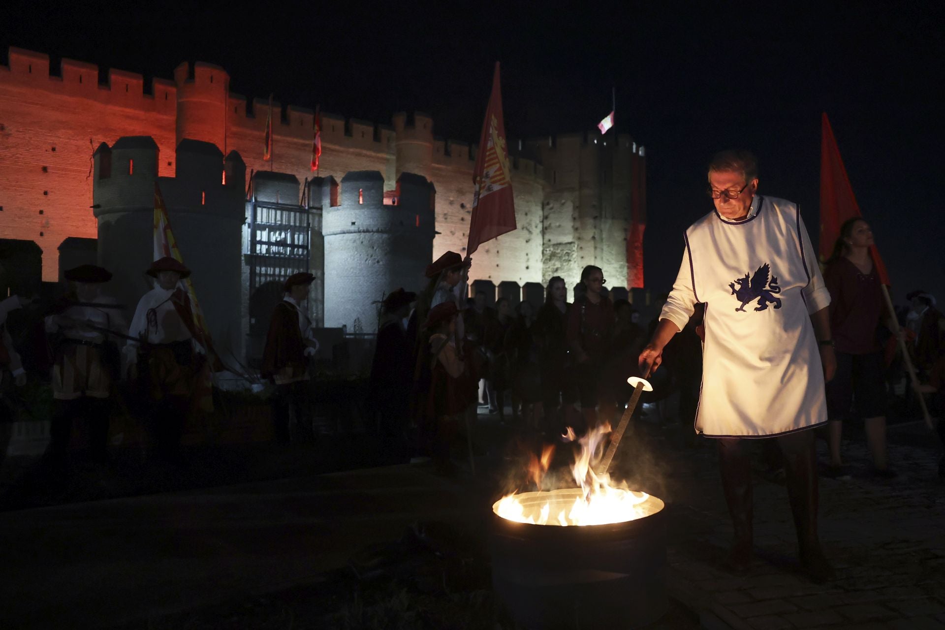 Recreación de la quema de Medina del Campo en la Semana Renacentista