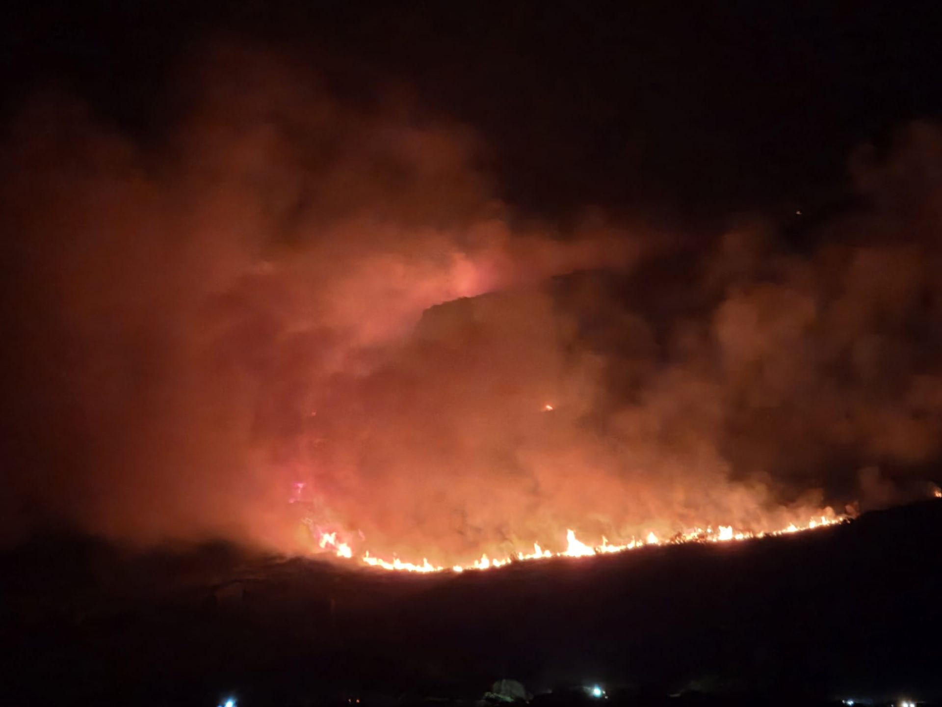 Así se ve la zona del Golobar tras el incendio por un rayo