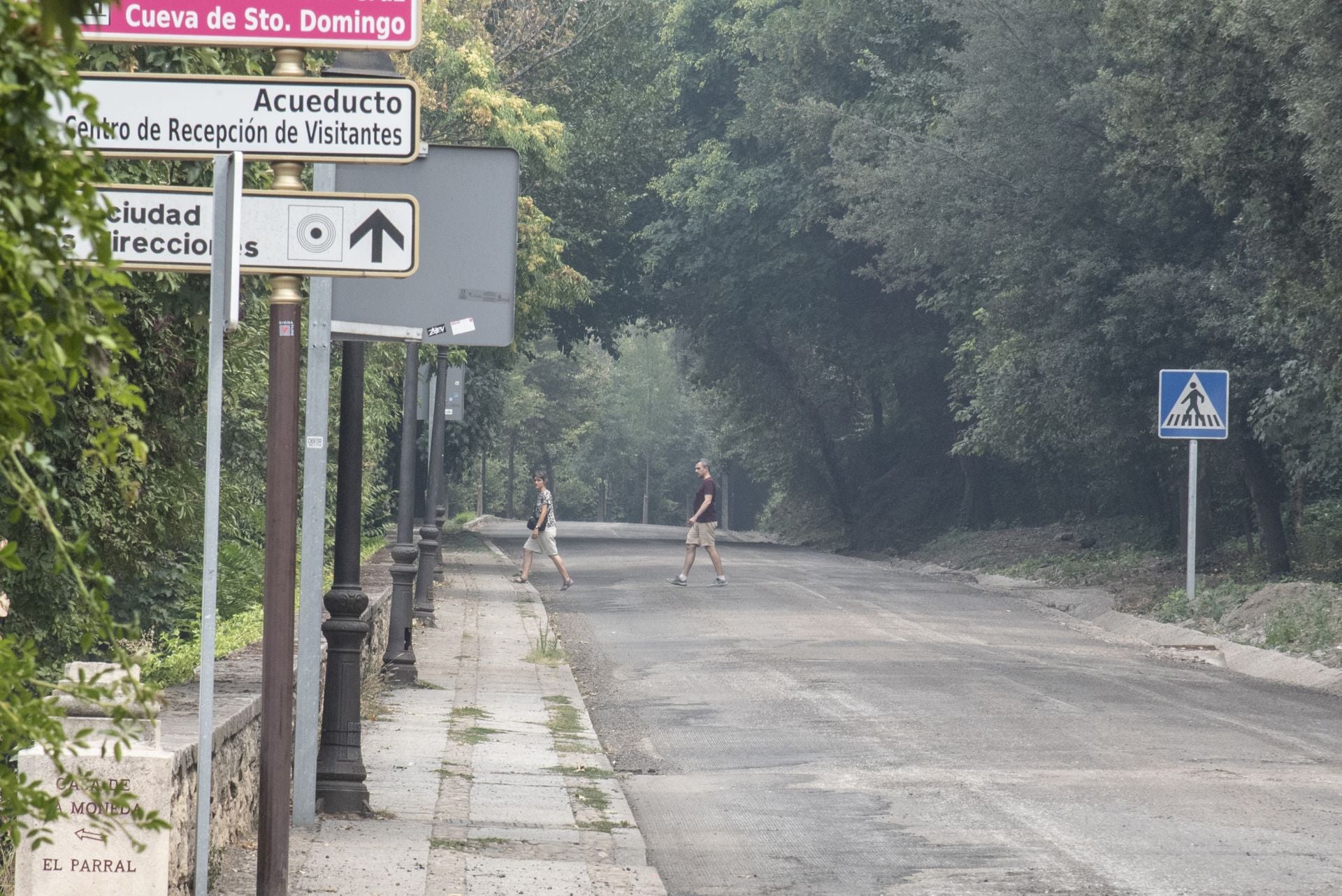 Niebla de humo en Segovia