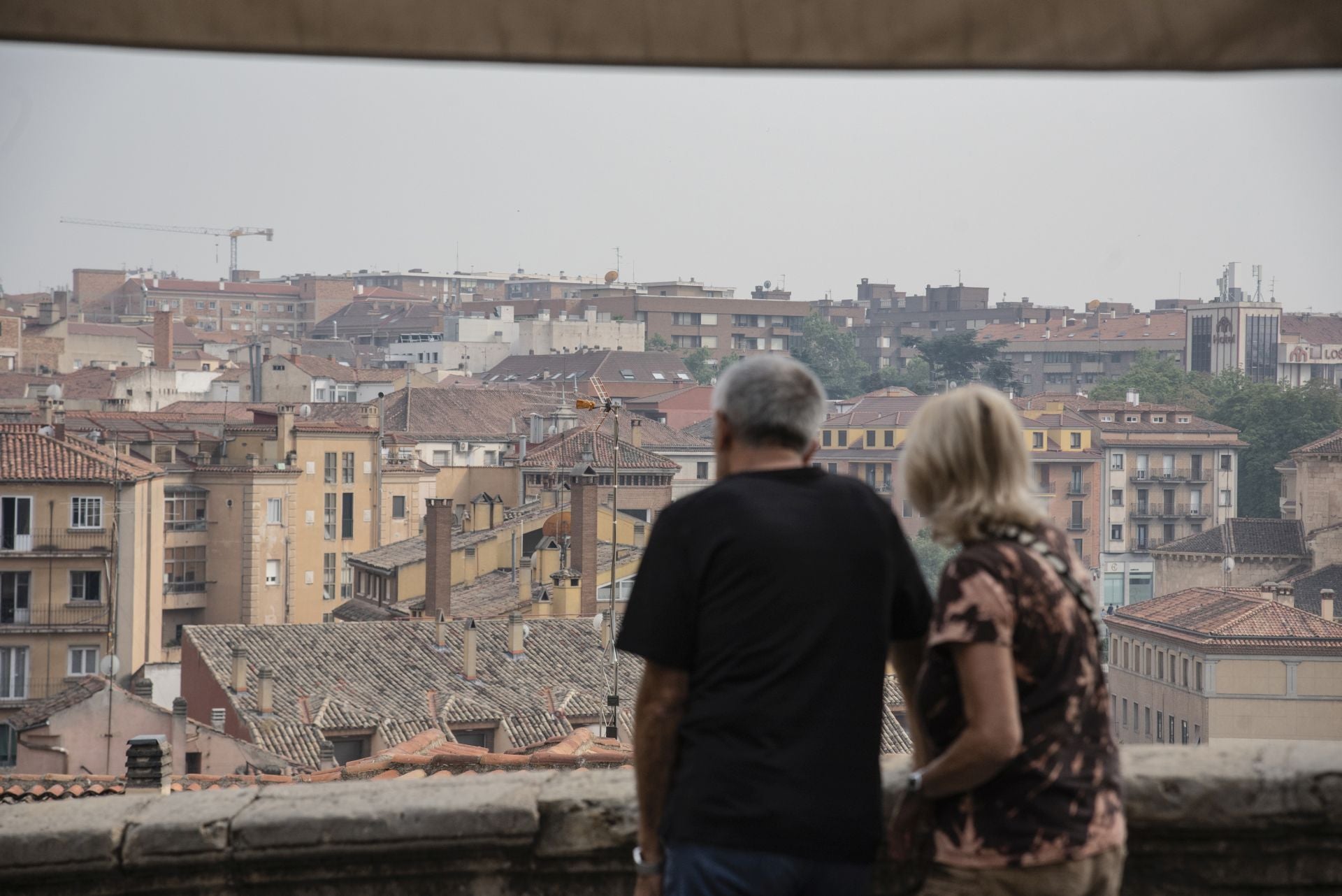 Niebla de humo en Segovia