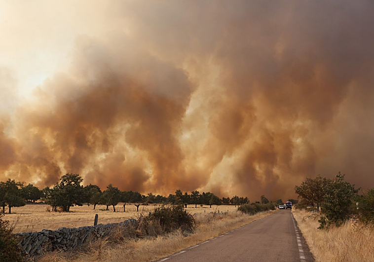 El incendio en la comarca de Vitigudino