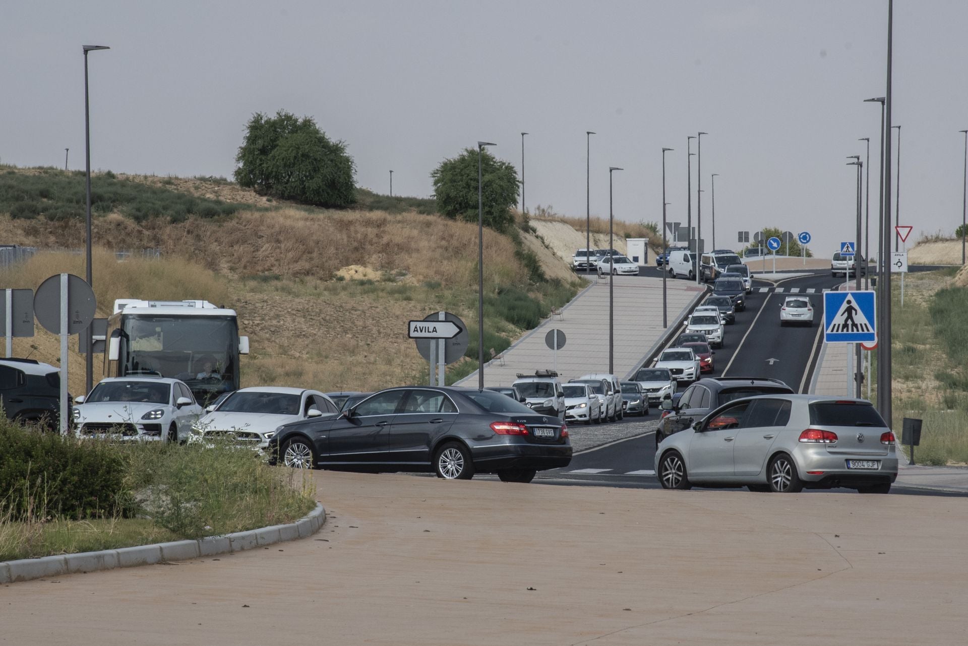 Jornada de atascos y calles cortadas en Segovia