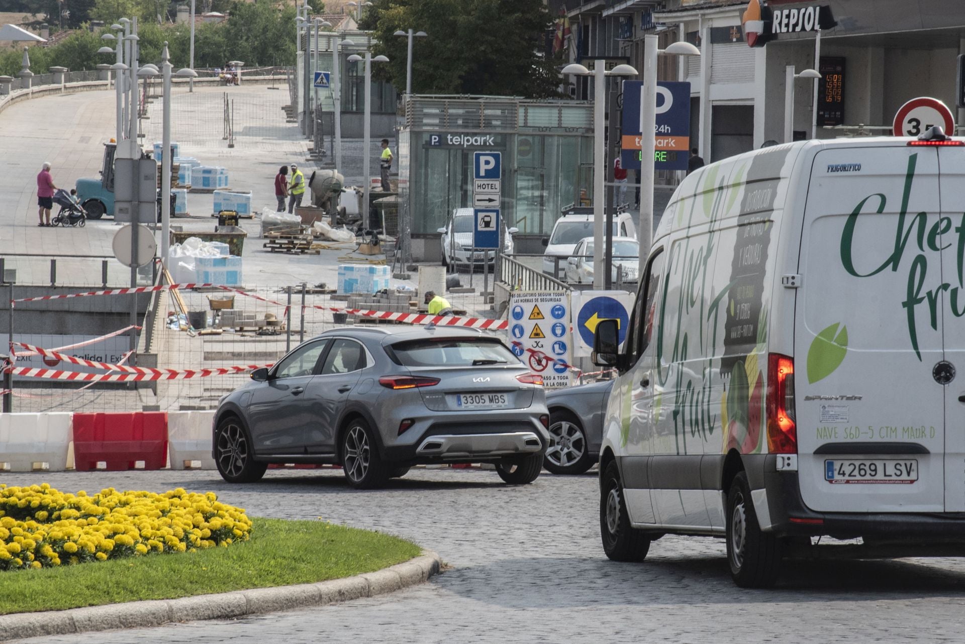 Jornada de atascos y calles cortadas en Segovia