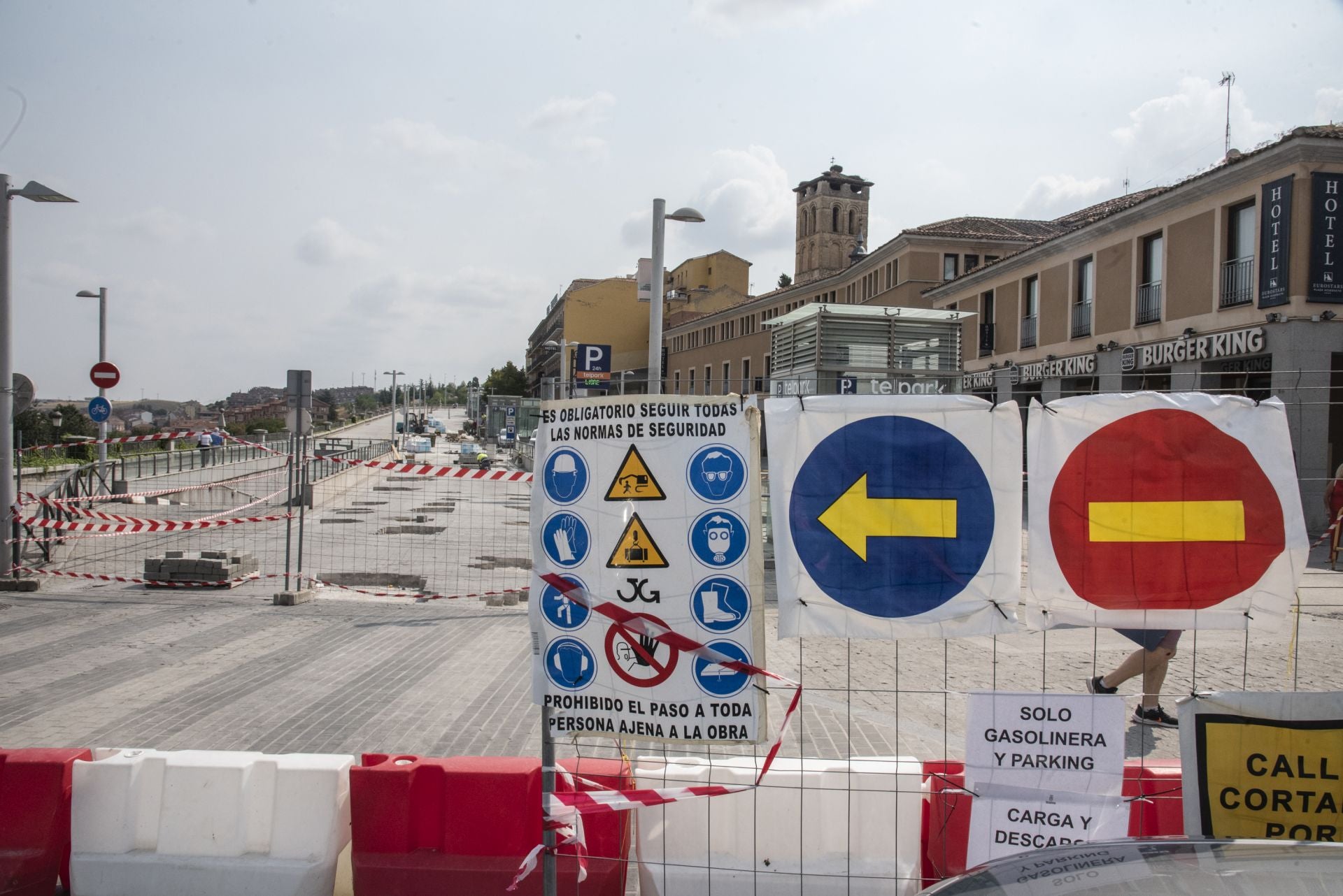 Jornada de atascos y calles cortadas en Segovia