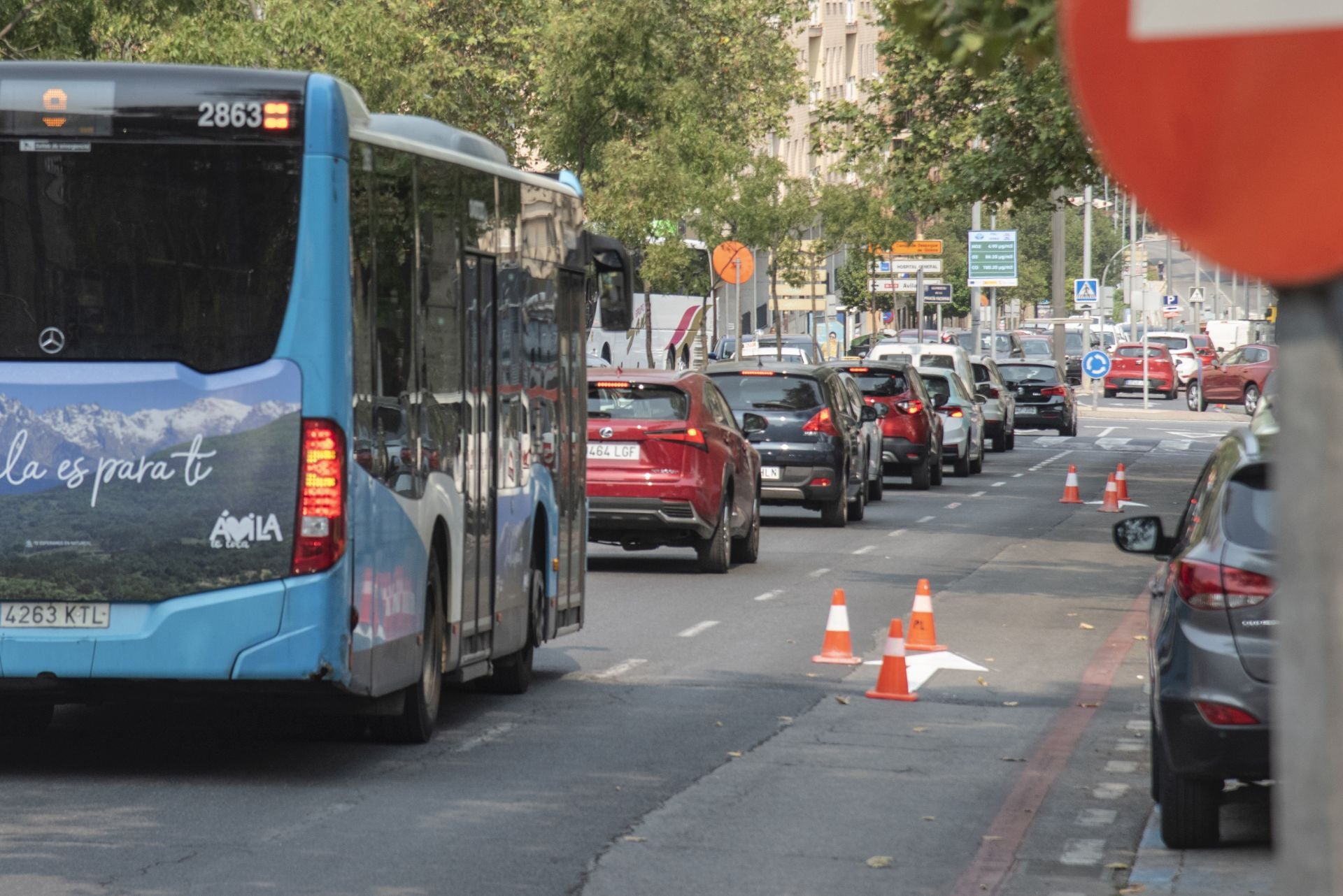 Jornada de atascos y calles cortadas en Segovia