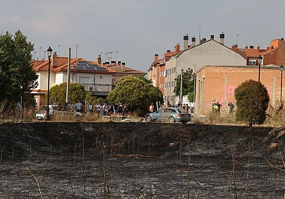 Imagen del incendio de Santovenia de Pisuerga del pasado 15 de agosto.