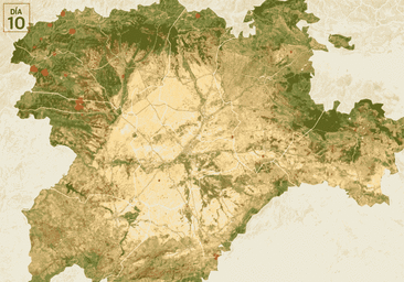 Un agosto en el infierno: el mapa de la «tormenta de incendios» que arrasa Castilla y León