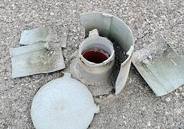 Uno de los destrozos.