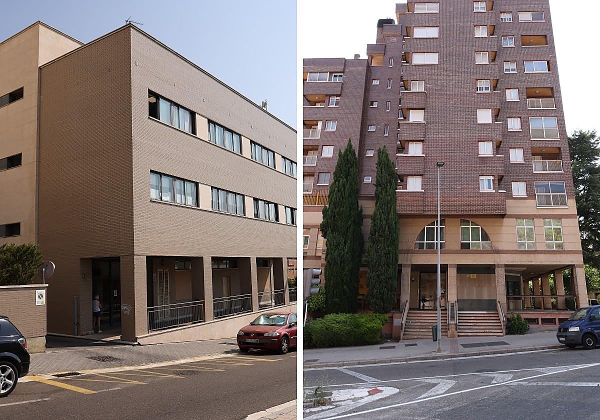Edificio del número 32 de Enrique Cubero y entreplanta donde se ubicaban las oficinas del Grupo Parquesol.