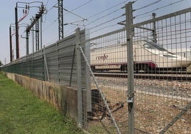 Planchas metálicas de seguridad colocadas en la zona sur de Palencia.