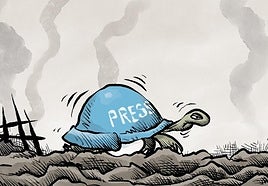La viñeta de Sansón: Prensa en Gaza