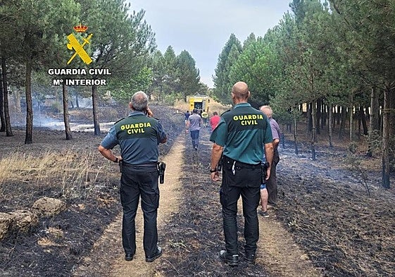 La Guardia Civil investiga a un hombre por el incendio de San Justo de la Vega