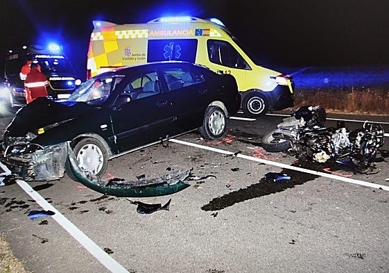 Estado en el que quedaron los vehículos tras el accidente.