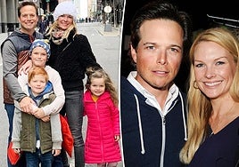 Kelley Wolf, junto con su exmarido y su familia, cuando estaba con el actor.