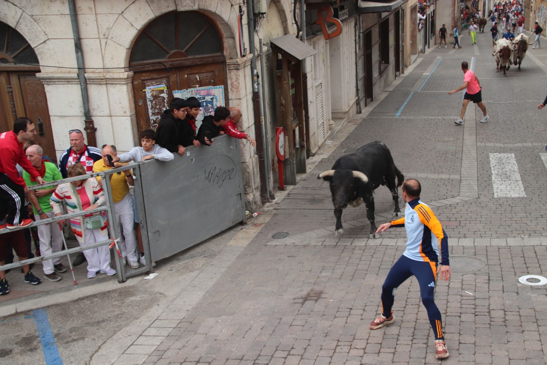 Fotos del tramo urbano del primer encierro de Cuéllar