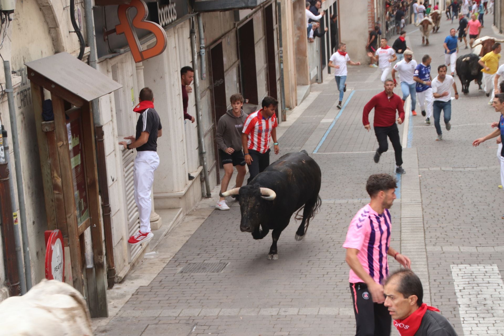 Fotos del tramo urbano del primer encierro de Cuéllar