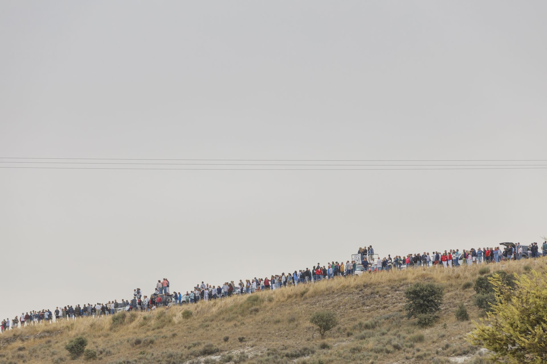 Fotos del tramo por el campo del primer encierro de Cuéllar