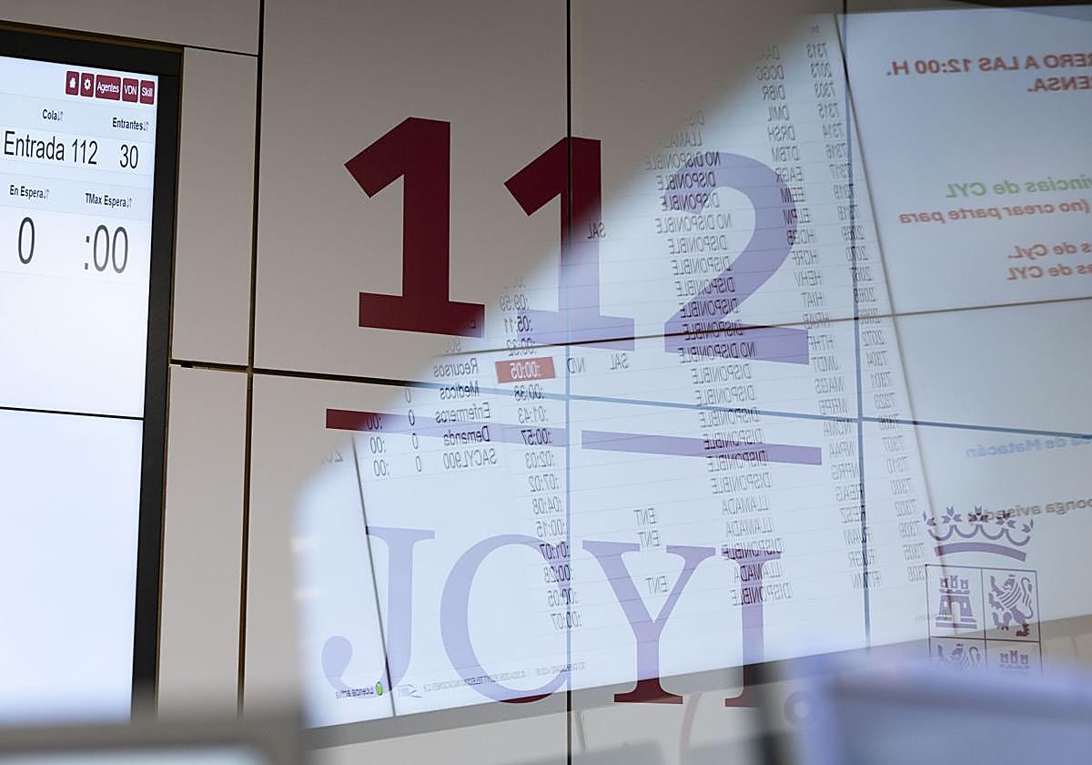 Sala del Centro Coordinador de Emergencias 112.