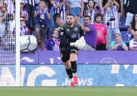 Guilherme Fernandes, en el último encuentro en Zorrilla ante Córdoba.