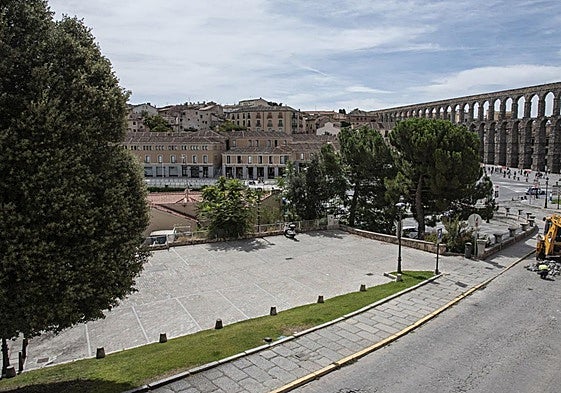 Espacio que ocupará el futuro centro de interpretación del Acueducto.