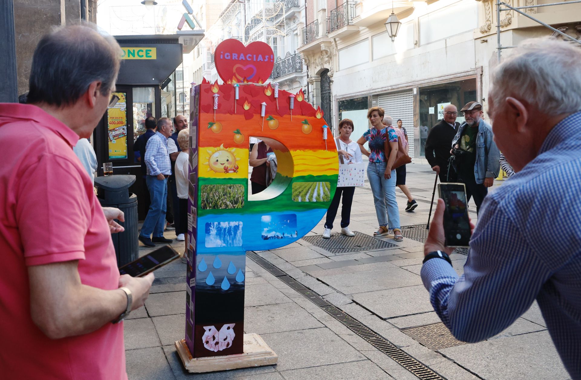 Así han quedado las esculturas en forma de P del concurso de San Antolín