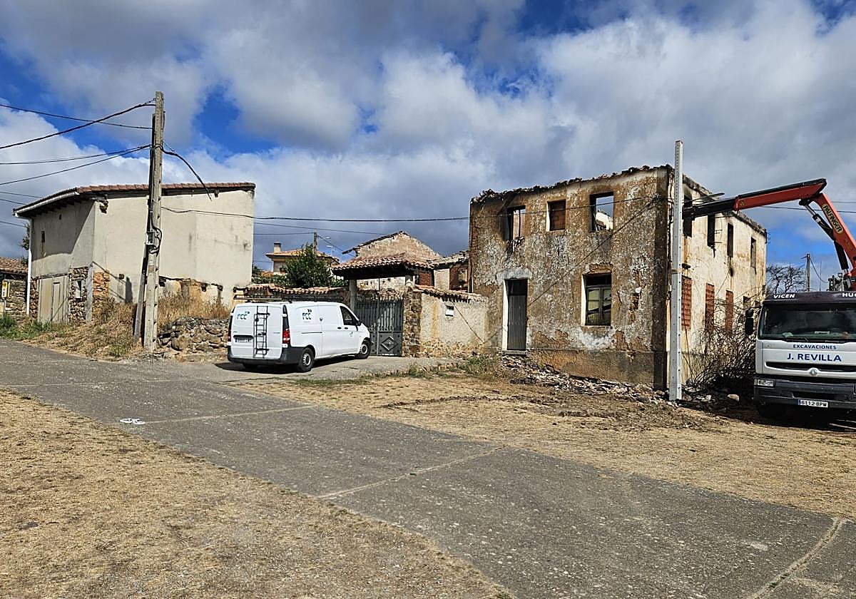 San Pedro de Cansoles tras el incendio.