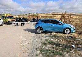 Labores de investigación de un caso de violencia de género ocurrido en Cuéllar