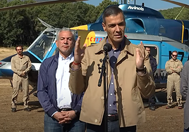 Pedro Sánchez, durante su visita a Tabuyo del Monte.
