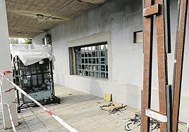 Aspecto de las obras a finales del pasado curso en una de las áreas del campus de La Yutera.