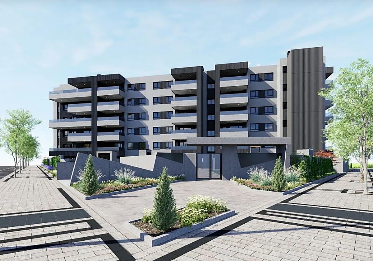 Infografía de la promoción de viviendas en Puente Jardín.