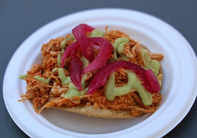 Taco San Lorenzo, uno de los pinchos de Feria en la caseta Mamataco.